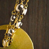BLACK/WHITE CHARM NECKLACE (double row)