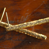 HAMMERED STICK EARRINGS