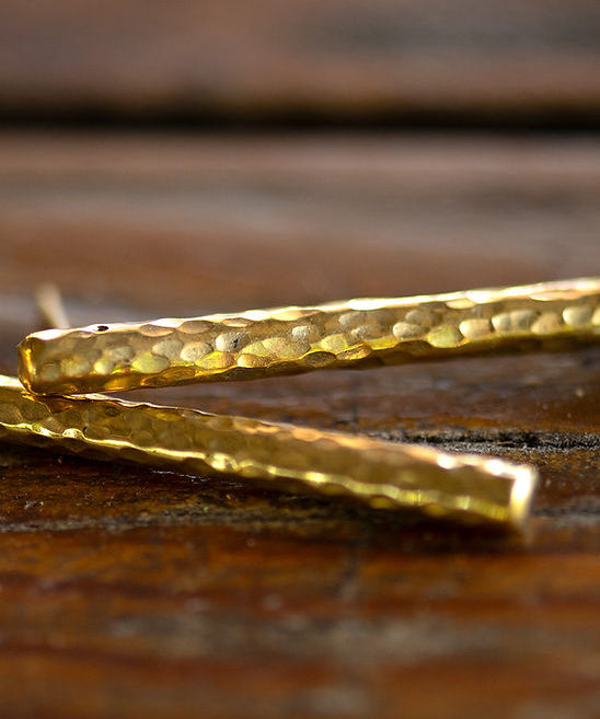 HAMMERED STICK EARRINGS