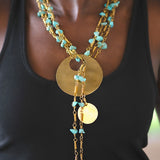 BROWN CHARM NECKLACE