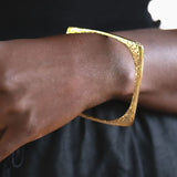 SQUARE HAMMERED BANGLE