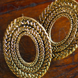 BRAIDED OVAL EARRINGS