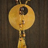 BROWN CHARM NECKLACE