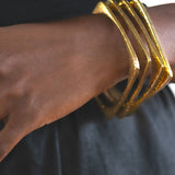 SQUARE HAMMERED BANGLE